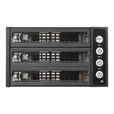 BPU-230SATA-KL 2x 5.25&quot; to 3x 3.5&quot; 2.5&quot; SAS SATA 6 Gbps HDD SSD Hot-swap Rack with Key Lock
