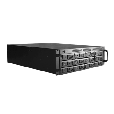 DAGE312UTL-NAS, 12x 3.5&quot; Hotswap Bays, 500W PSU, Black, 3U Chassis