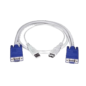 VGA + USB Extension Cable, Male to Female, 3 feet