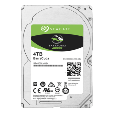 4TB BarraCuda ST4000LM024, 5400 RPM, SATA 6Gb/s, 128MB cache, 2.5&quot; HDD