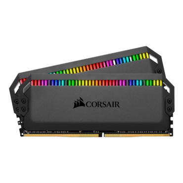 16GB Kit (2 x 8GB) DOMINATOR® PLATINUM RGB DDR4 3600MHz, CL18, Black, RGB LED, DIMM Memory