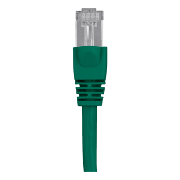 Cat6A Ethernet Patch Cable - Snagless RJ45, 550Mhz, STP, Pure Bare Copper Wire, 10G, 26AWG, 7ft, Green