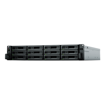 RS3621xs+ 12-bay 2U NAS Server,  Intel® Xeon® D-1541 8-core 2.7 GHz processor, 64GB DDR4 RAM (8GB pre-installed), SATA 6Gb/s, 1GbLAN / 4, 10GbLAN / 2, USB 3.2 Gen 1 (Type-A) / 2, 500W Rdt PSU