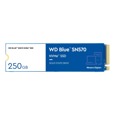 250GB Blue SN570, 3300 / 1200 MB/s, 3D TLC NAND, PCIe NVMe 3.0 x4, M.2 2280 SSD