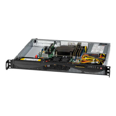 SuperServer SYS-510T-ML, Mini-1U, Intel® C252, 2x 3.5&quot; SATA, 4x DDR4, 2x 1Gb Ethernet, 350W PSU