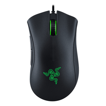 DeathAdder Essential, Green, 6400-dpi, Wired, Black, Optical Gaming Mouse