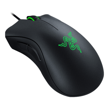 DeathAdder Essential, Green, 6400-dpi, Wired, Black, Optical Gaming Mouse