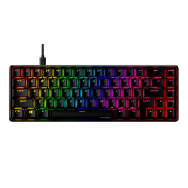 HyperX Alloy Origins 65, Per Key RGB, HyperX Red, Wired, Black, Mechanical Gaming Keyboard