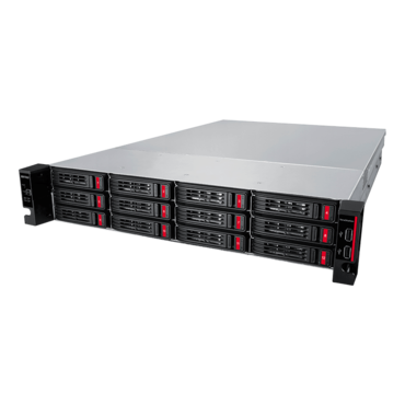 TeraStation™ TS51220RH TS51220RH6404 (16TBx4 HDDs included), 12-bay 2U NAS Server, Alpine AL524, 4-core 2.04GHz processor, 16GB DDR4 RAM, SATA 6Gb/s, 10GbLAN / 2, 1GbLAN/ 2, USB 3.2 / 2, 500W PSU