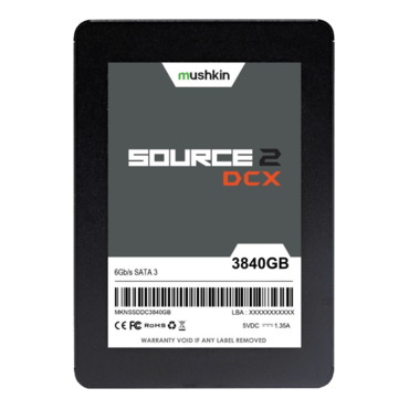 3.84TB Source 2 DCX 7mm, 530 / 500 MB/s, 3D NAND, SATA 6Gb/s, SED, TCG Opal SSC, 2.5&quot; SSD