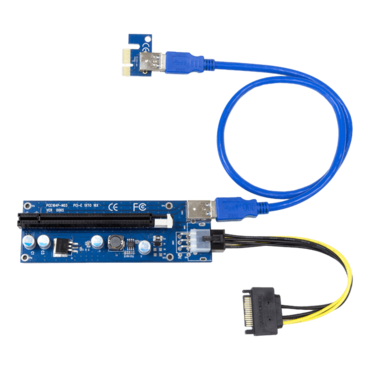 PCI-07 USB 3.0 PCI-E 1X to 16X Riser Card Extender Cable 6Pin