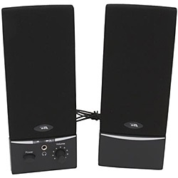 CA-2014WB Black Stereo Speakers System, 2 x 0.75W, OEM