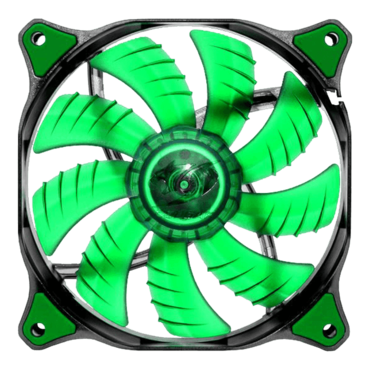 CFD 140mm w/ Green LEDs, 1000 RPM, 73.18 CFM, 18 dBA, Cooling Fan
