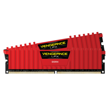 16GB Kit (2 x 8GB) Vengeance LPX DDR4 2133MHz, CL13, Red, DIMM Memory