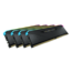 64GB Kit (4 x 16GB) VENGEANCE® RGB RT DDR4 3200MHz, CL16, Black, RGB LED DIMM Memory