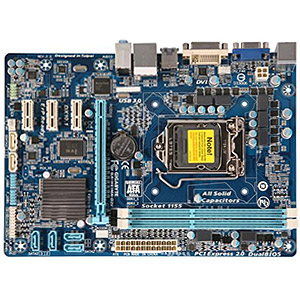GA-H61MA-D3V, LGA1155, Intel� H61, DDR3-1333 16GB /2, PCIe x16, SATA 3Gb/s /4, 6Gb/s /2, DVI + VGA, USB 3.0 /2, HDA, GbLAN, mATX, Retail