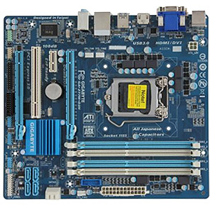 GA-Z77M-D3H, LGA1155, Intel� Z77, DDR3-2400 (O.C.) 32GB /4, PCIe x16, SATA 3Gb/s RAID 5 /4, 6Gb/s /2, HDMI + DVI + VGA, USB 3.0 /4, HDA, GbLAN, mATX, Retail