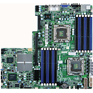 X8DTU-F, LGA1366 /2, Intel� 5520, 6.4 GT/s QPI, DDR3-1333MHz ECC 192GB /12, UIO, SATA 3 Gb/s RAID 5 /6, VGA, GbLAN /2, IPMI, Retail