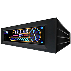 Sentry 2 Black Fan Controller, Touch Screen, 5-Channel Fan Controller, 5.25