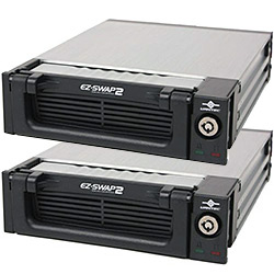 2 x EZ-Swap 2 SATA HDD Hot Swap Module, 1x 3.5-in HDD, 1x 5.25-in Bay, Keyed Lock
