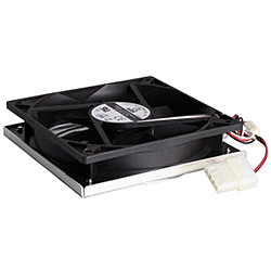 LI121225BL-4 120mm Black Case Fan, 3-Pin Connector, w/ Mounting Hardware and Fan Guard
