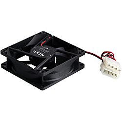 FJ802512SM 80mm Black Case Fan, 4-Pin Molex Power Connector