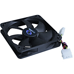 120mm Black Case Fan, 4-Pin Molex Power Connector
