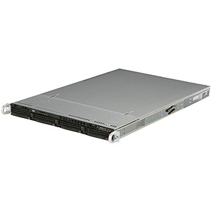 6016T-URF4+ Black 1U Rack Server Platform, LGA1366 /2, Intel� 5520, DDR3-1333 288GB/48GB ECC/UECC /18, SATA RAID 5 HS /4, DVD, VGA, GbLAN /4, IPMI, UIO, 700W Rdt PSU