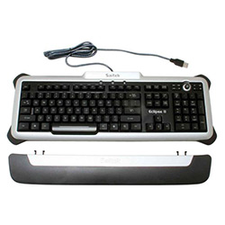 Eclipse II Keyboard w/ LED Illumination, Black, 104 Keys, Detachable Palm Rest, USB