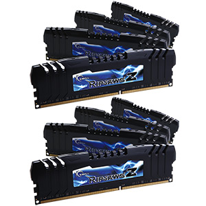 32GB (8 x 4GB) Ripjaws Z PC3-17000 DDR3 2133MHz CL9 (9-11-10-28) 1.65V SDRAM DIMM, Non-ECC