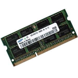 4GB PC3-10600 DDR3 1333MHz SDRAM SODIMM, CL9, Non-ECC