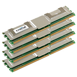 16GB (4 x 4GB) Dual-Rank PC2-5300 DDR2 667MHz CL5 1.8V SDRAM FBDIMM, ECC Fully Buffered