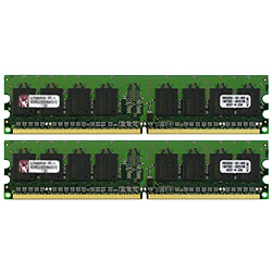 2GB (2 x 1GB) ValueRAM� Single-Rank x8 PC2-3200 DDR2 400MHz CL3 SDRAM DIMM, ECC Registered