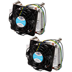 2 x G555 Socket 1366 Active 2U CPU Cooler, 5500 RPM, Copper/Aluminum
