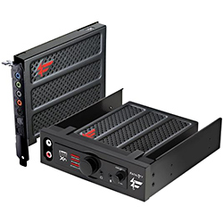 Sound Blaster� X-Fi Titanium Fatal1ty Champion, 7.1 channels, 24-bit 192KHz, I/O Module, PCIe x1