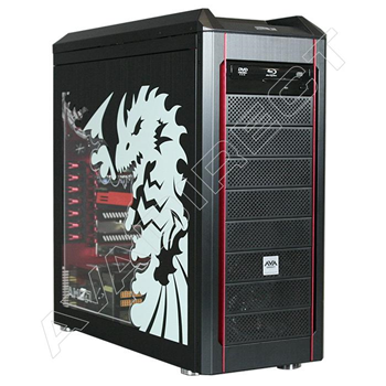 Lian Li PC-P50R Black/Red Case, ASUS P6X58D Premium, Intel Core i7-980X, Crucial 12GB (6 x 2GB) DDR3-1600, XFX Radeon HD 5870
