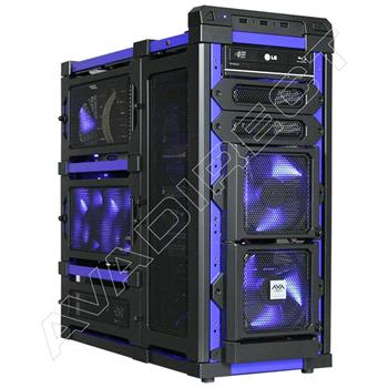Antec LanBoy Air Blue Black/Blue Mid-Tower Case, Gigabyte GA-890GPA-UD3H, AMD Phenom II X6 1100T, Kingston 16GB (4 x 4GB) DDR3-1333, Sapphire Radeon HD 5670