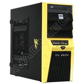 In-Win Griffin Black/Yellow Case, Gigabyte GA-H61M-USB3-B3, Intel Core i5-2400, Kingston 8GB (2 x 4GB) DDR3-1333, Gigabyte GeForce GTX 550 Ti