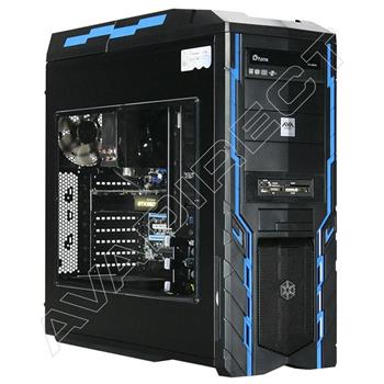 Silverstone Precision PS06B-W Black/Blue Case, ASUS P8Z68-V/GEN3, Intel Core i5-2500K, Kingston 8GB (2 x 4GB) DDR3-1333, EVGA GeForce GTX 560