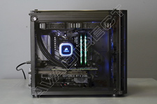 Corsair Crystal Series 280X RGB Tempered Glass Cube case - side view