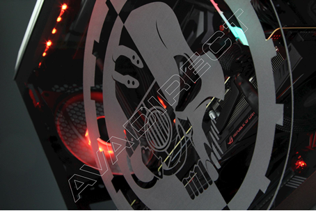 Side Panel Warhammer Etching- side view