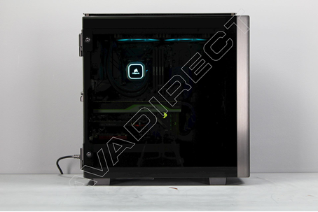 Intel 9th Gen Coffee Lake-R Core™ i7, Z390 Tower Workstation PC side view