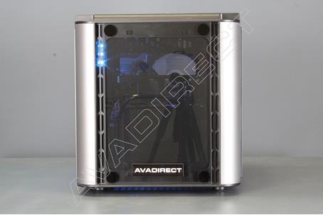Thermaltake evel 20 VT Tempered Glass Black, Mini Cube Case - front view