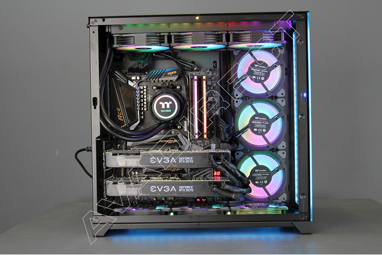 Lian-Li PC-O11 PC-O11 Dynamic Razer RGB, Tempered Glass, Black, Mid Tower Case - side view