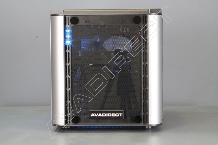 Thermaltake evel 20 VT Tempered Glass Black, Mini Cube Case - front view