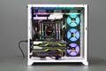 Lian-Li PC-O11 Dynamic Tempered Glass, White - side view
