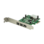 IEEE-1394/FireWire Card, 2/1 ports 800/400Mbps, PCIe 2.0 x1, Retail