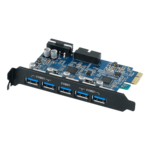 Orico PVU3-5O2I 5-Port USB 3.0 Controller Card, PCIe x1
