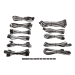 White/Black RMi/RMx Series Type 4 (Gen-3) Individually Sleeved PSU Cable Kit