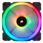 LL120 RGB Black 120mm, 1500 RPM, 43.25 CFM, 24.8 dBA, Cooling Fan